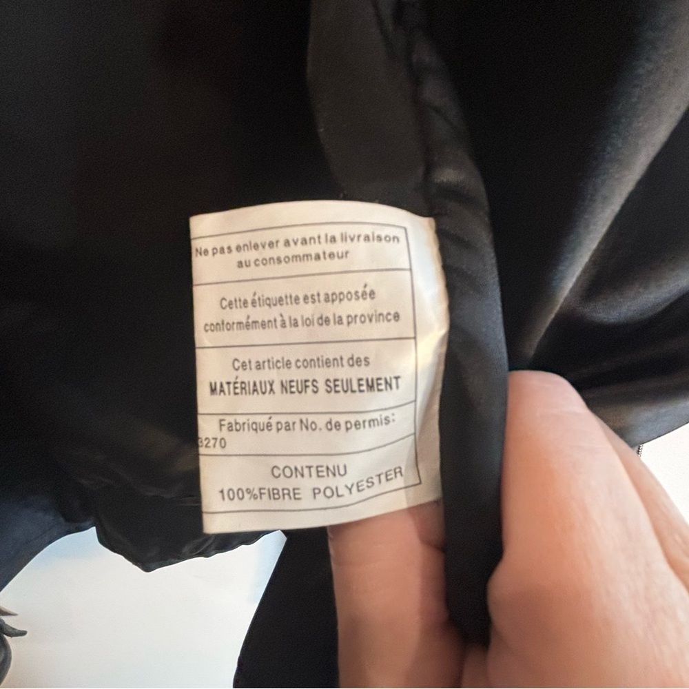 DANIER Sz XL Funnel Neck with Zipper Black Leather Jacket with Pockets Lined - Picture 9 of 10